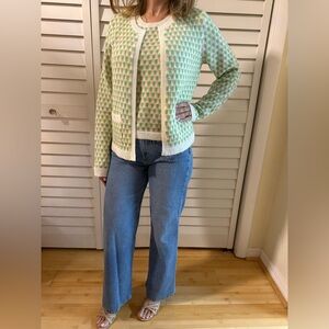 SET: Lilly Pulitzer Green and Pink Knit Cardigan & Sweater Vest